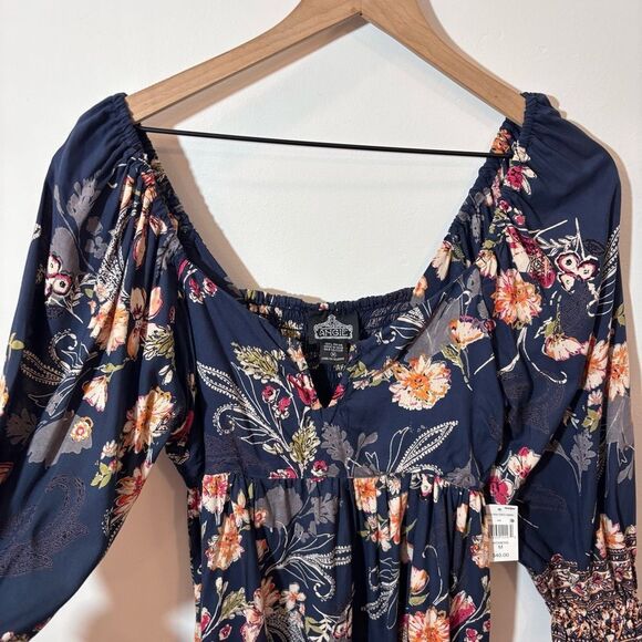 Angie Floral Printed Mini Dress NEW with tags Size Medium - Picture 4 of 12